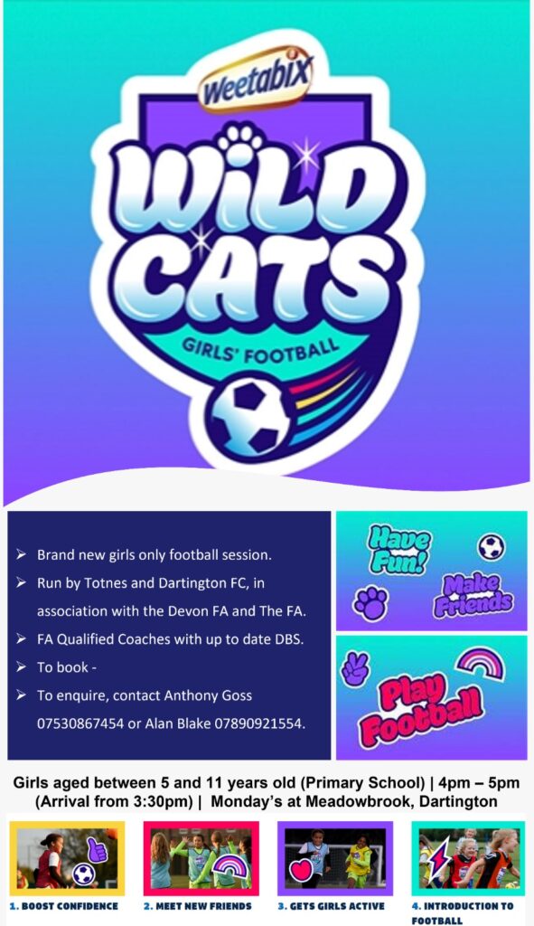 Totnes & Dartington FC Wildcats Girls Only Football